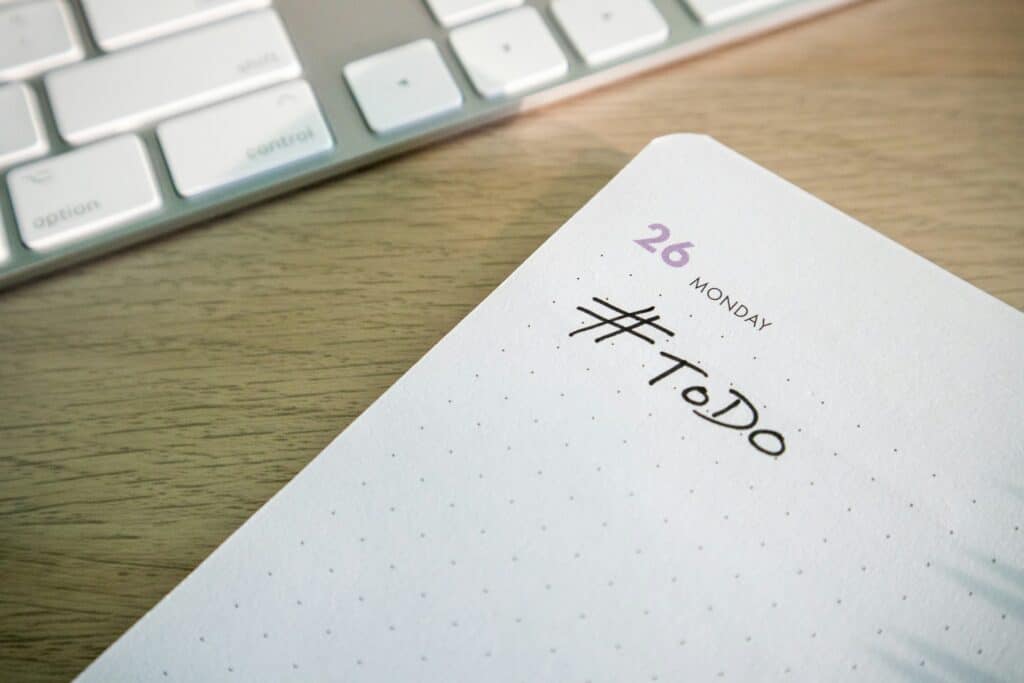 A blank todo list